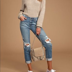 Frankie Medium Wash Distressed Low-Rise Jeans
